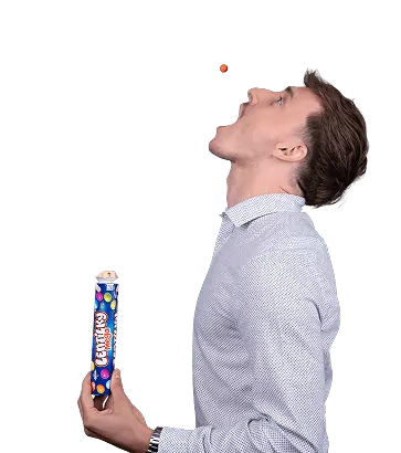 Guy catching gummy sweats